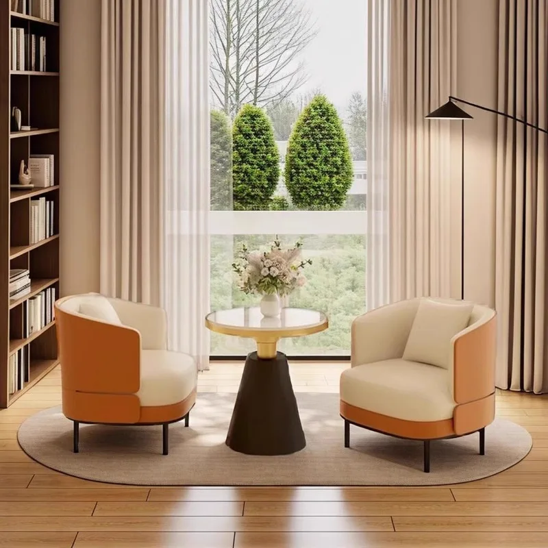 Modern leisure negotiation table and chair combination, sales office ,  reception small round table, one table with four chairs
