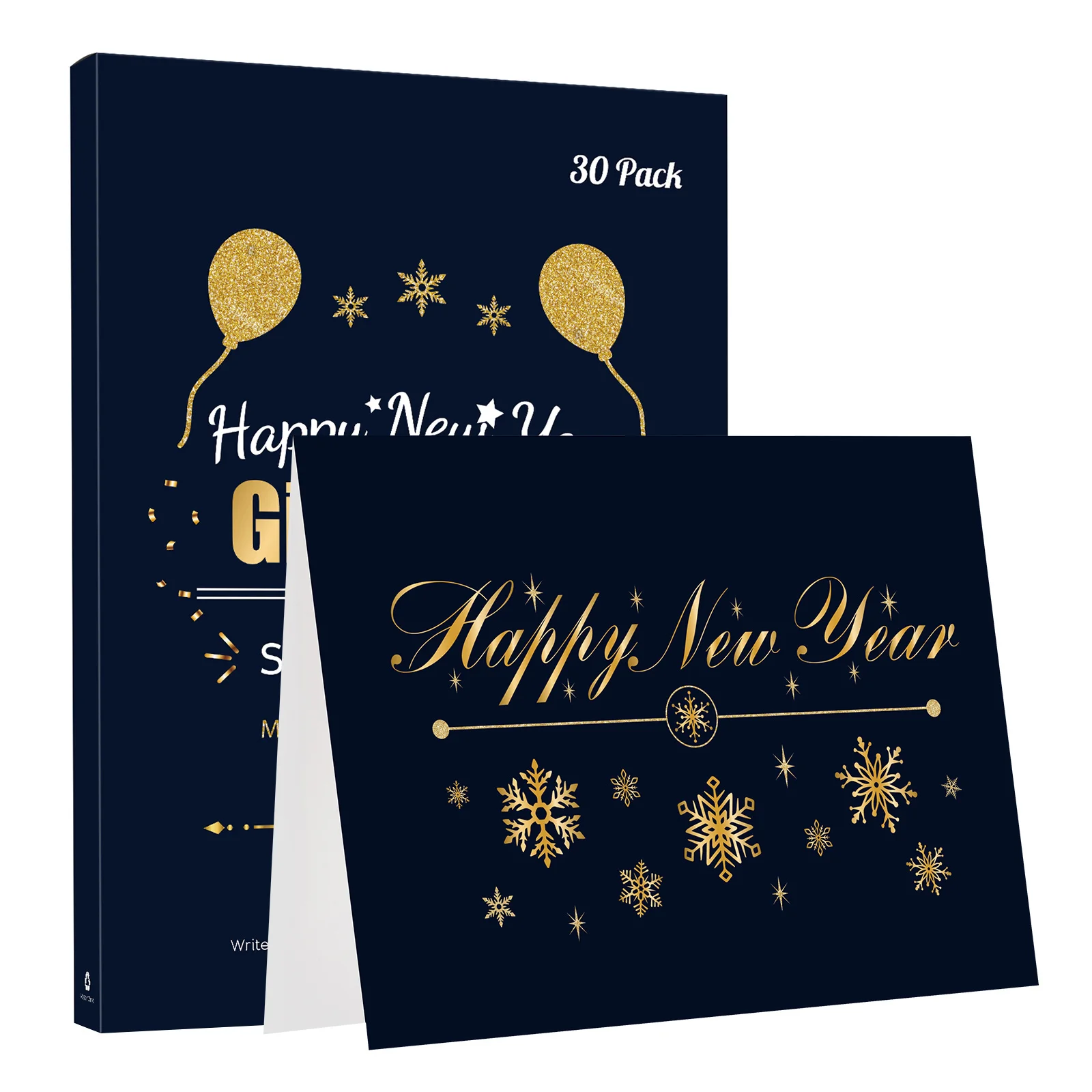 

1Set Blank New Year Cards Exquisite Handwriting Greeting Cards for Holiday Festival Gift Card Set with Envelopes Included
