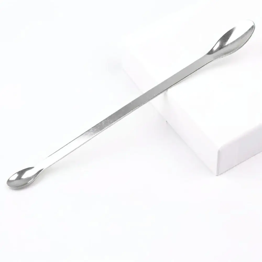 Versatile Stainless Steel Lab Sampling Spatula Micro Scoop Cosmetic Facial Mask Cream Mixing Applicator