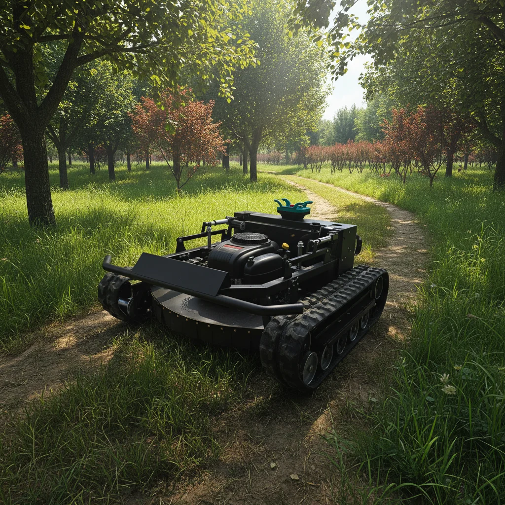 Customize Heavy Duty RC Tracked Mower 110cm High Efficiency Crawler Lawn Mower