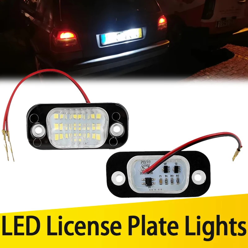 2PCS Canbus Error Free LED License Plate Lights For VW Golf Mk3 Polo 3 Classic Variant Cabriolet For Seat Ibiza Cordoba Vario 6K