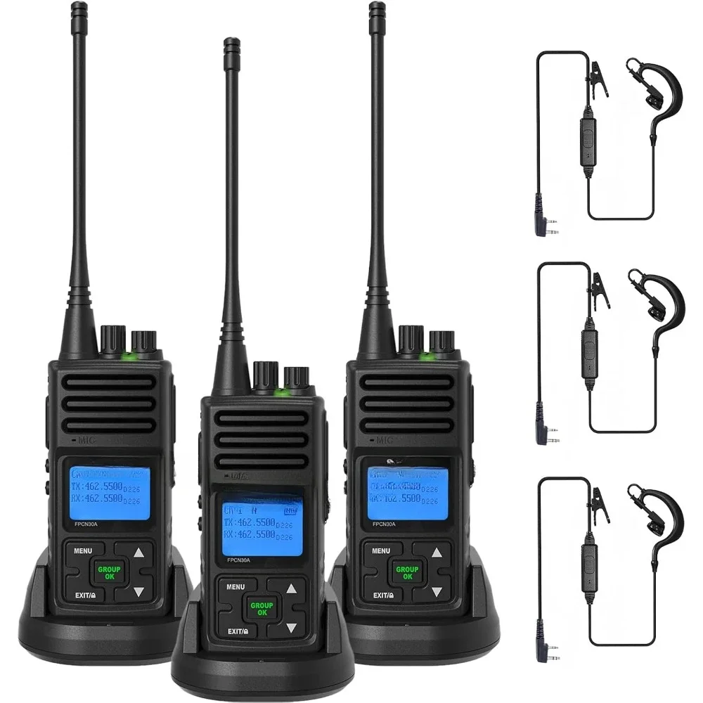 2 Way Radios Two Way Radios Long Range Handheld Radios Walkie Talkies with Group Call,1500mAh Battery and Earpieces,3 Packs