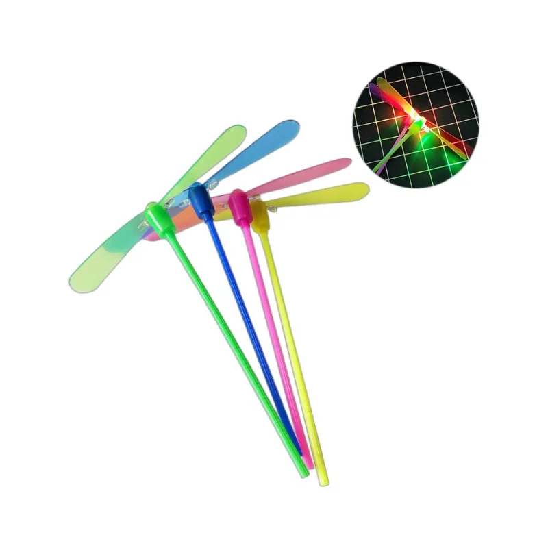 Luminous Bamboo Dragonfly Toy New Large Flying Fairy Hand Pushing Flying Disc