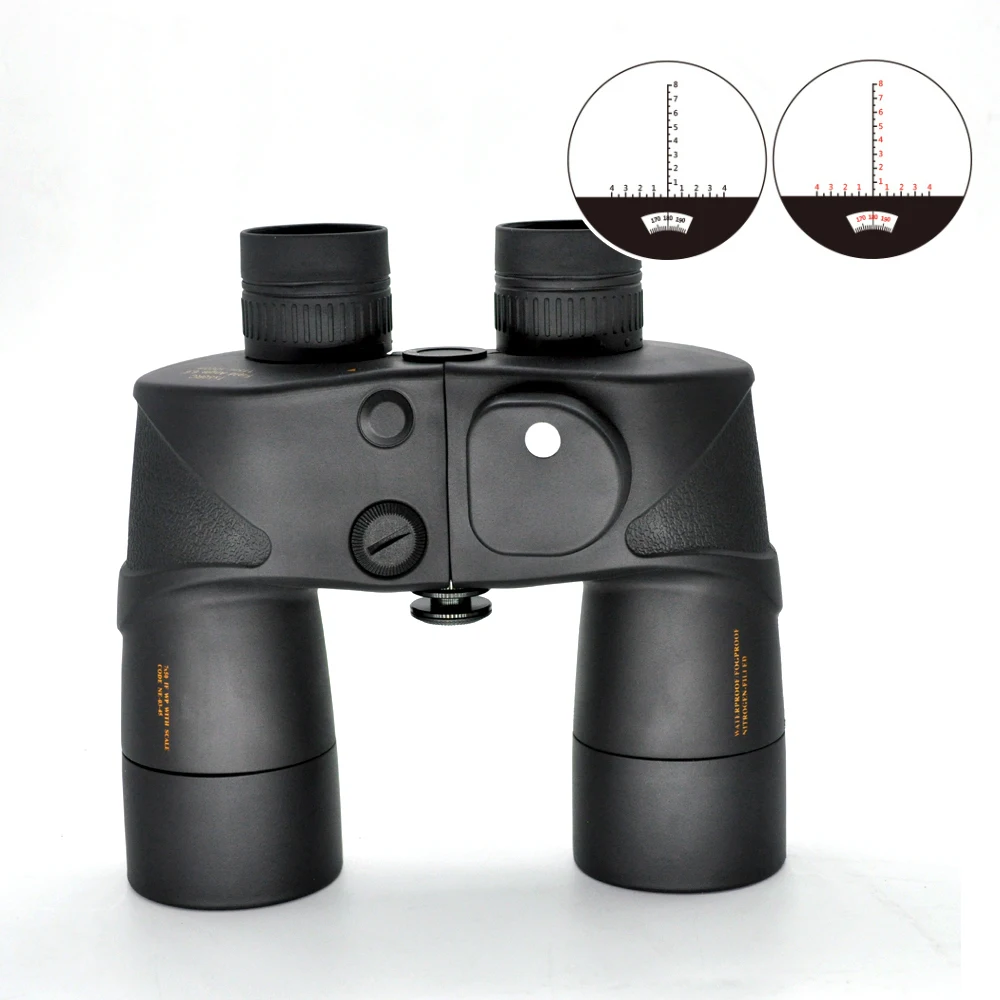 TONTUBE Binoculars Professional 7x50 /10x50/12x50 Porro Prism Bak4 Compass Rangefinder Opera Binoculars Hunting Telescope