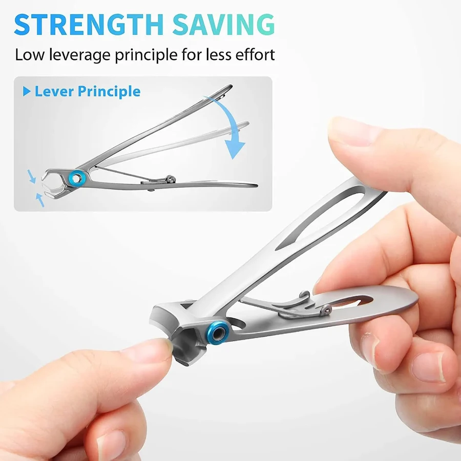 Large Opening Nail Clippers Nail Clippers Gray Nail Thick Hard Toenails for the Elderly Paronychia Clippers High Grade view 2