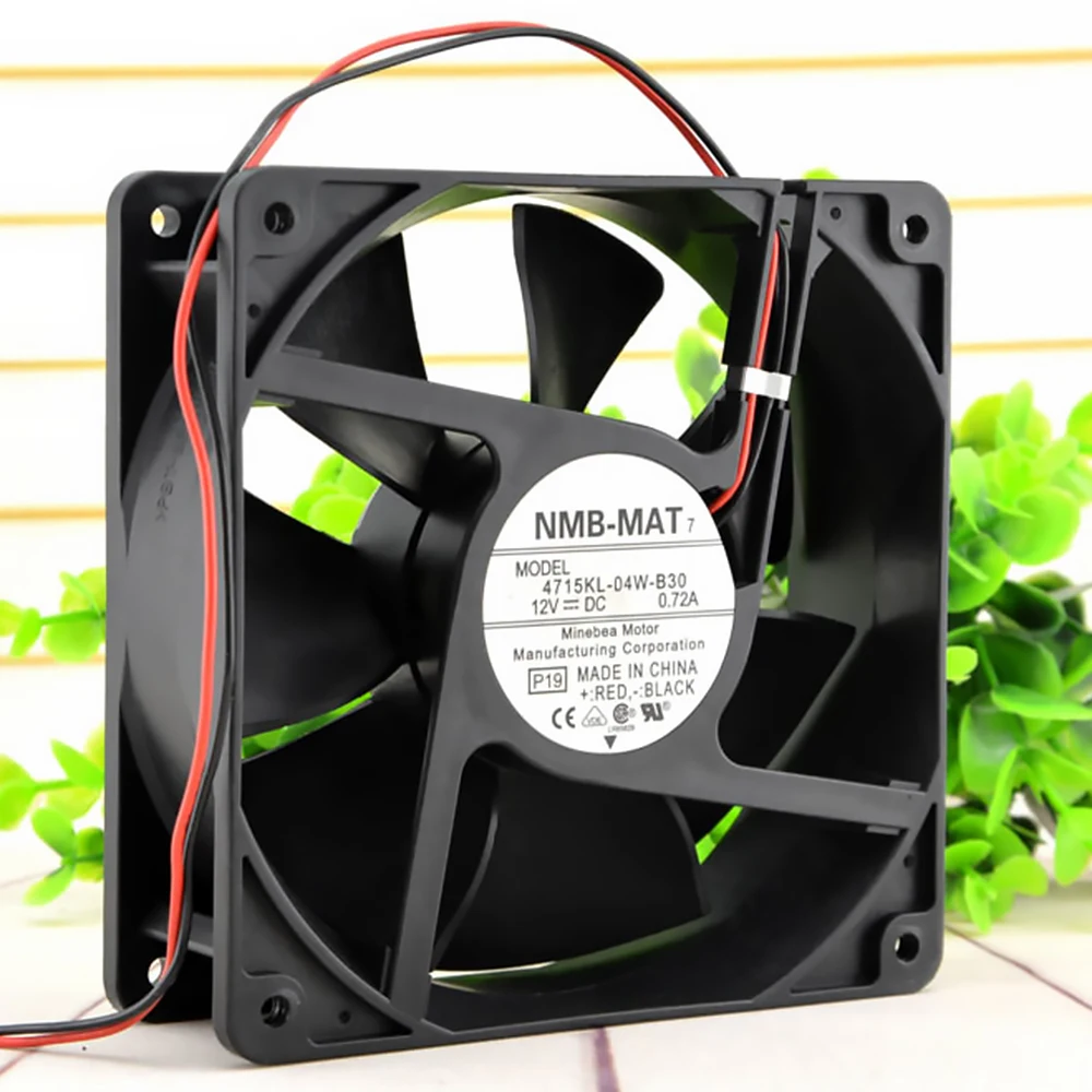 

For NMB 12CM cooling fan 4715KL-04W-B30 12V 0.72A 12038 120*120*38mm