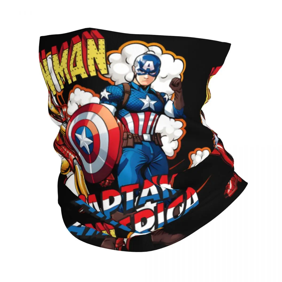 Together Marvel Iron Man Bandana Neck Cover Motocross Face Scarf Multifunctional Headwear Cycling Unisex Adult Winter