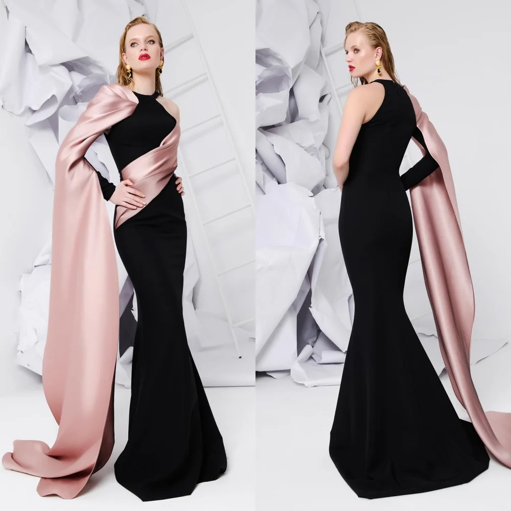 

Customized Elegant Jersey Pleat Trumpet One-shoulder Long Dresses Homecoming Dresses Chinese Style Exquisite Classic Casual Form