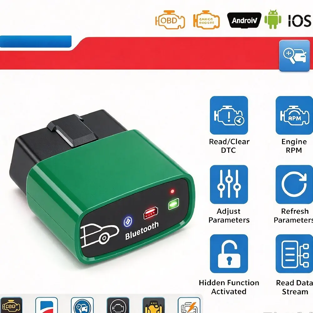 Vgat VLinker FD FD+ OBD2 Bluetooth-compatible Scanner for Ford Mazda FORScan HS/MS-CAN ELM327 V2.2 Car Diagnostic Tool Android