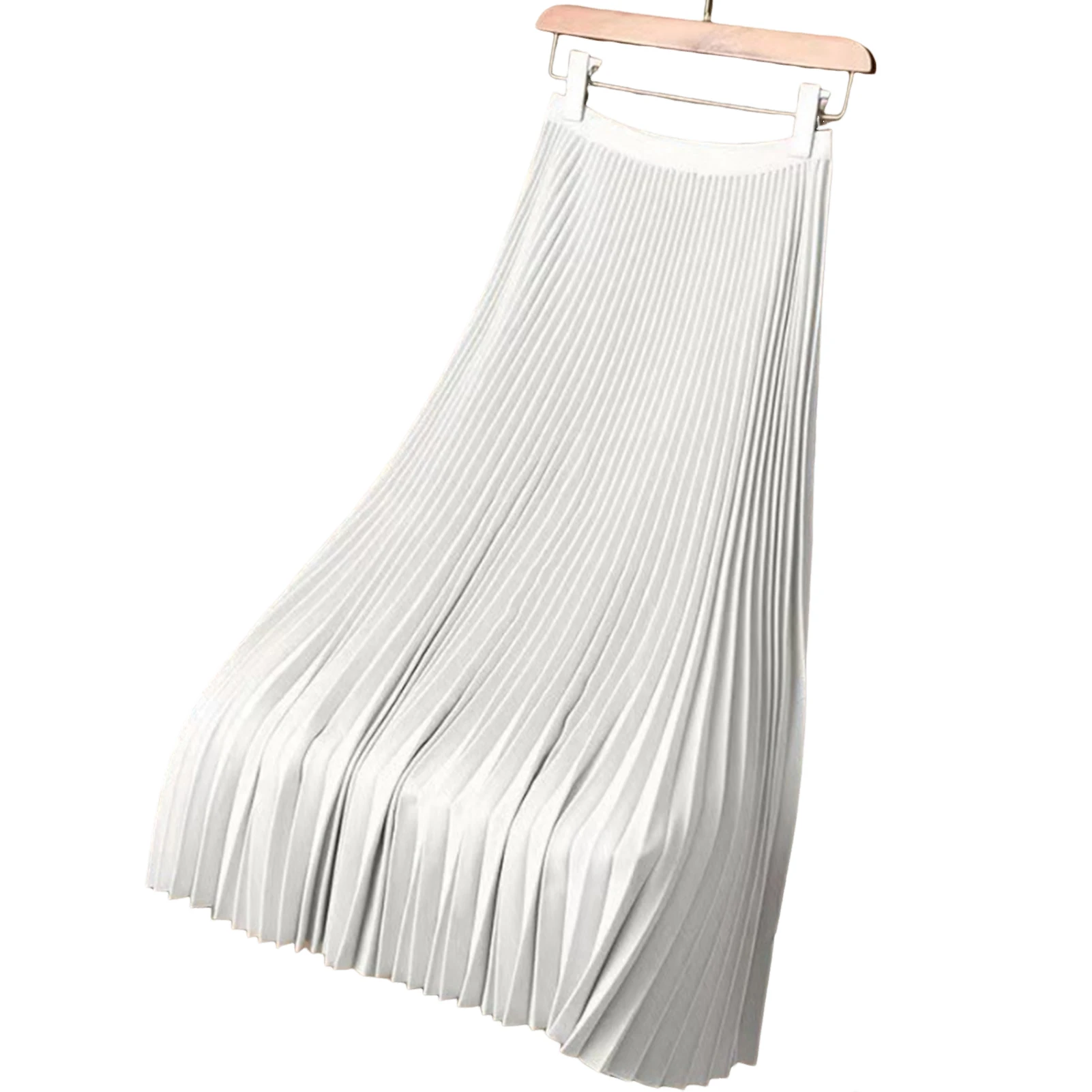 

Women's Swing Skirt High Waist Pleated Midi Skirt for Causal Work Party Beach