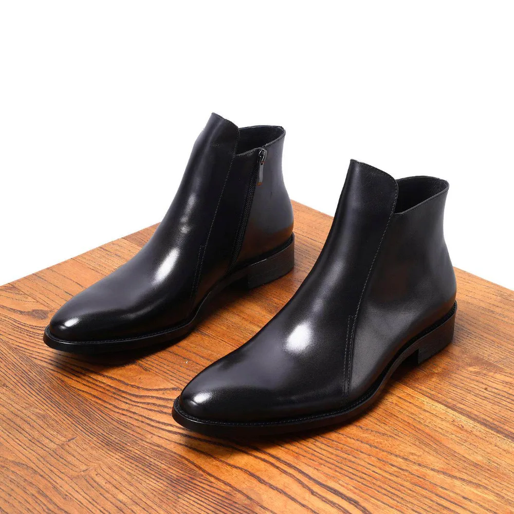 Fashion Waterproof Boots Mens Anti Slip Wear Resistant Outdoor Casual Walking Ankle Boots for Daily Work