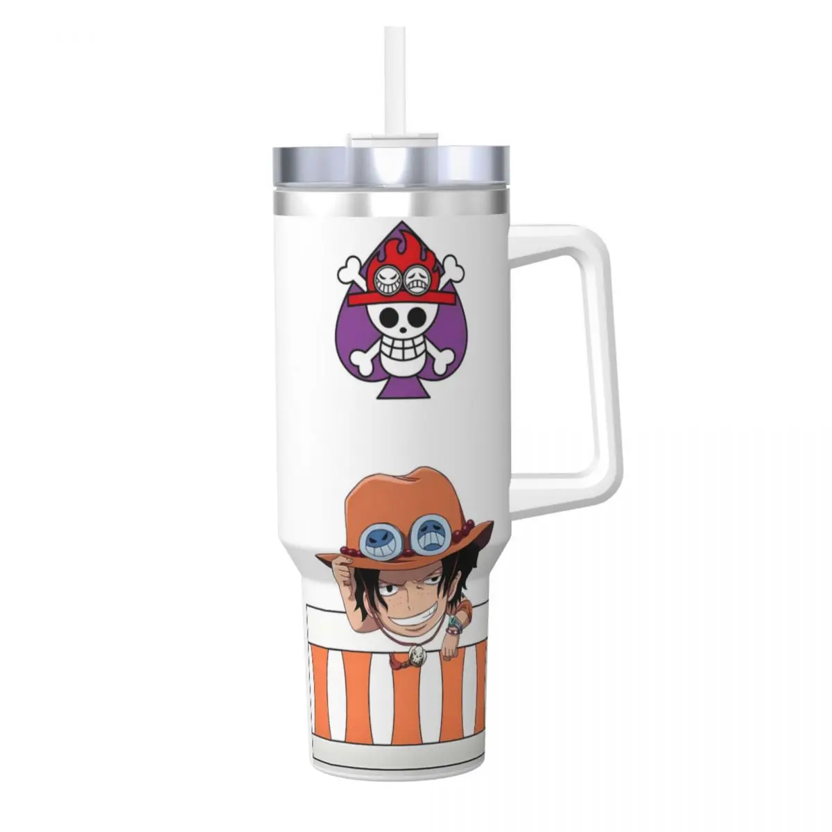 O-One Anime P-Piece Stainless Steel Tumbler Travel Mug Cup Large Capacity Thermal Mug Insulated Cold Drink Milk Tea Water Bottle