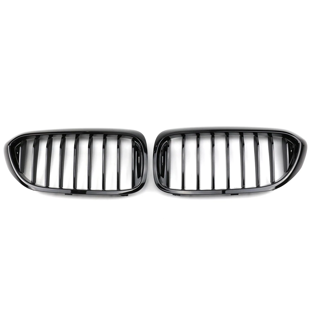 ABS Single Slat Gloss Black Grills Przedni grill nerkowy do Bmw serii 5 G30 G38 525I 530I 540I 550I 217-2020 Wymiana samochodu