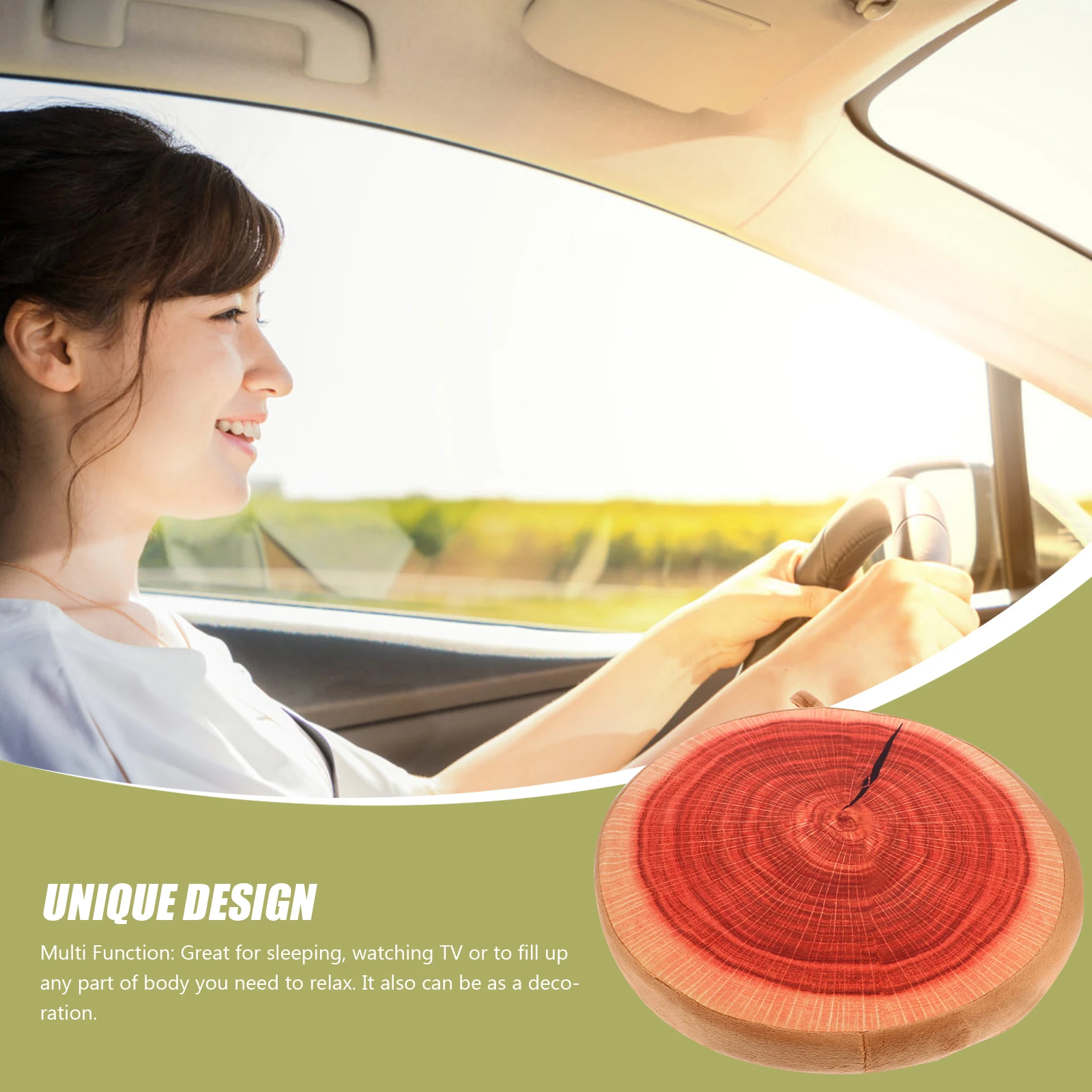 

33Cm 3D Wood Pillow Chair Pad Soft Decorative Home Office Sofa Floor Mat Detachable Machine Washable Fruit Print Cushion For