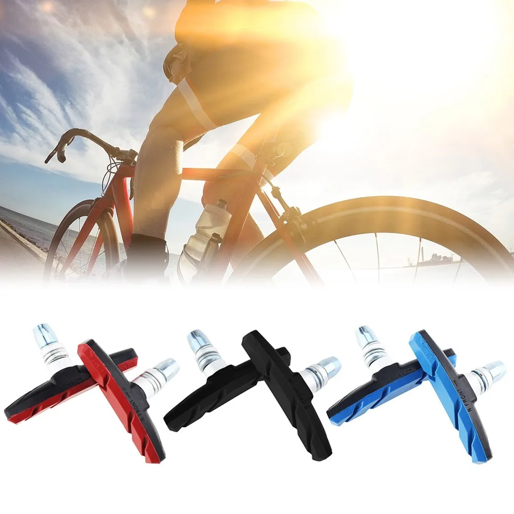

Road Bike Brake Pads Rubber Rubber + Alloy V Alloy Bicycle Bicycle Components Block MTB Replacement High Quality Portable