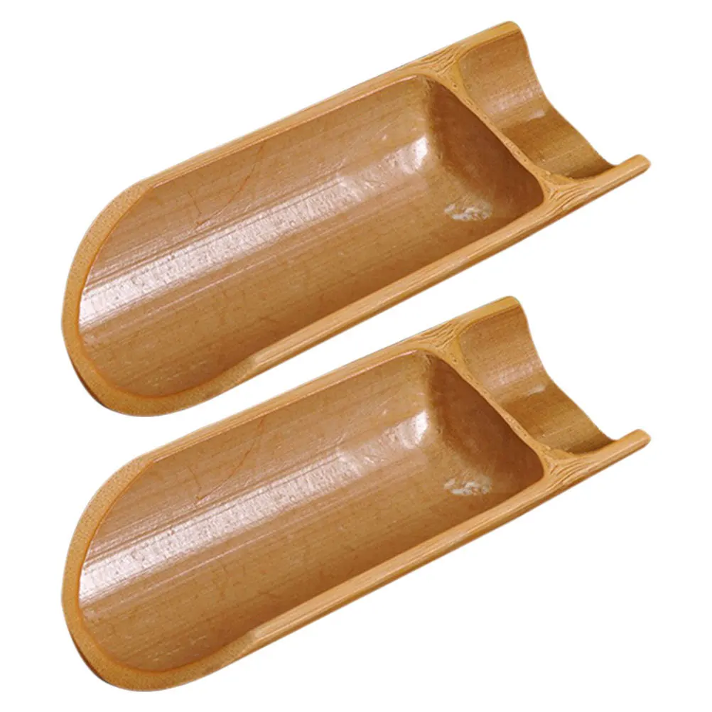 

2Pcs Bamboo Tea Scoop Designed for Loose Leaf Measuring Spoon Tea Ceremony Brewing Tool Home Office Leaf Scoops