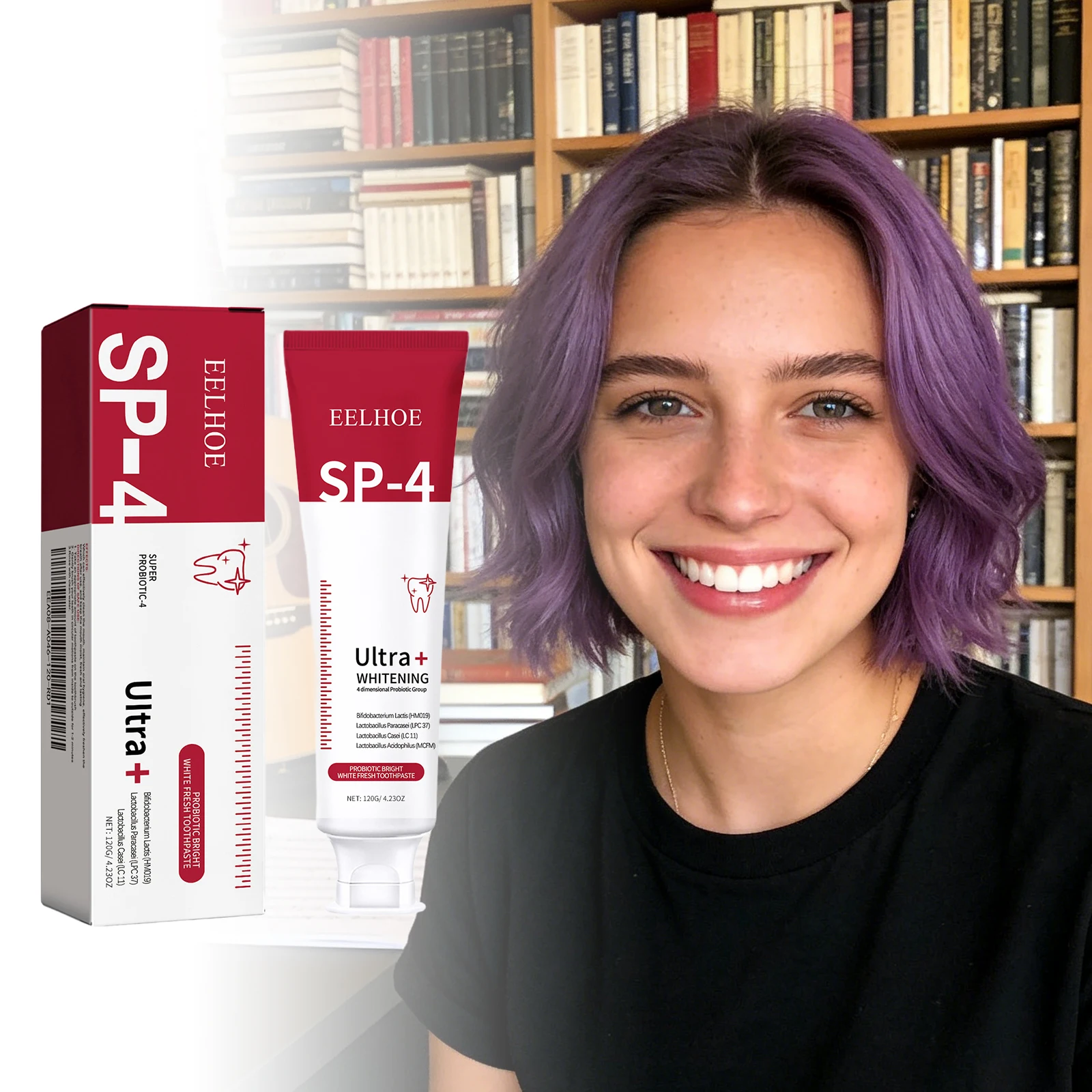 

EELHOE SP-4 Toothpaste Oral Fresh Breath Deep Cleaning Care Teeth Stain Remover Anti Oral Odor Probiotic Toothpaste for Family