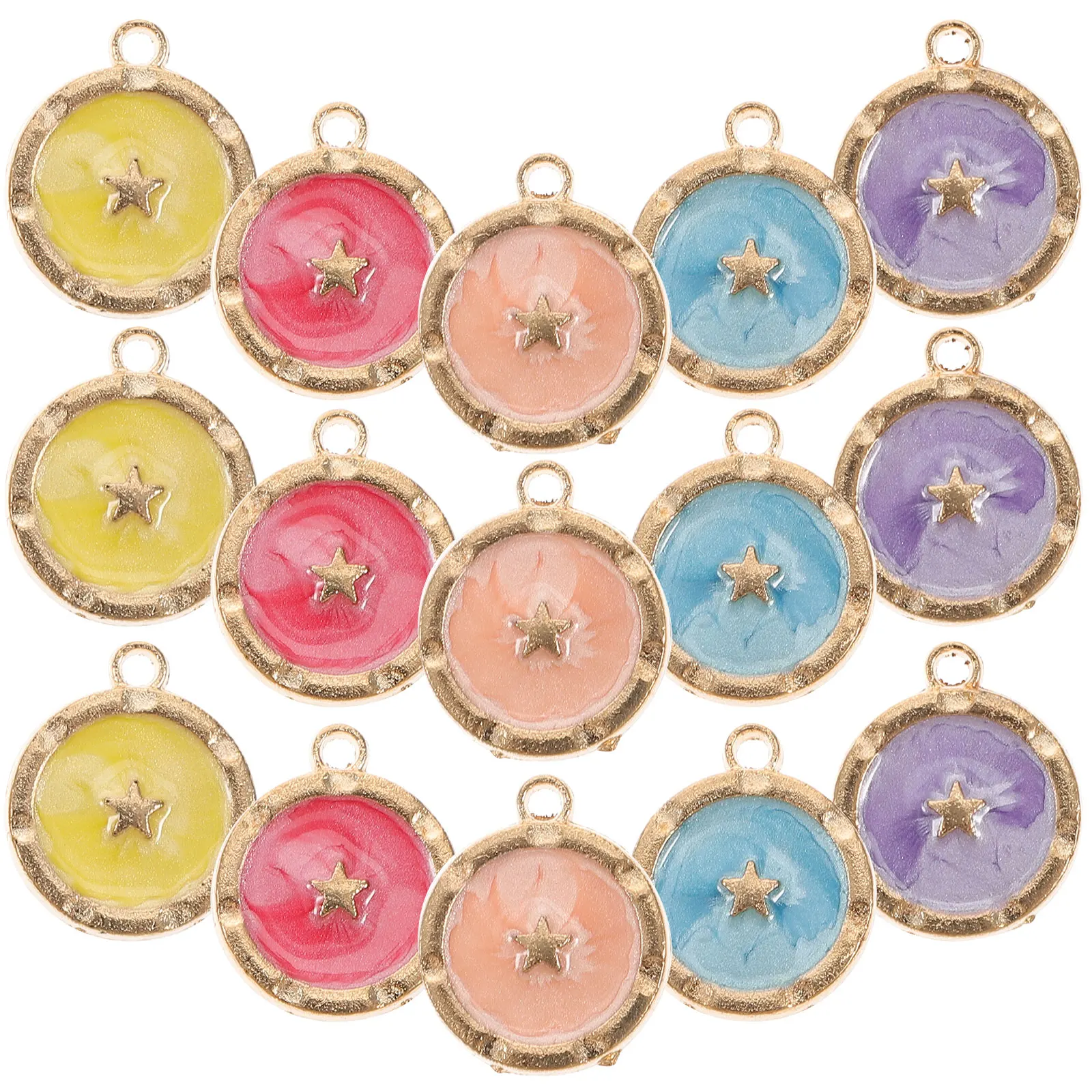 

25pcs Alloy Star Pendants Jewelry Making Bracelet Charms Metal Crafts Cute Earring DIY Accessories Sturdy Durable Non Rust