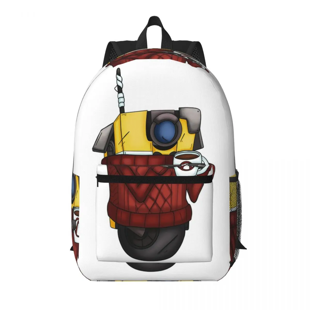 

Borderlands Cozy Sweater Claptrap Student Backpack School Bag Hiking Travel Daypack for Boys Girls Bookbag Shoulder Bags