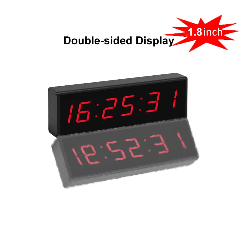 Dual Display LED Sports Clock, Timer, Countdown, Stopwatch, Timer, 6 Digit, New, Hot Selling, 2023, 1.8 Inch