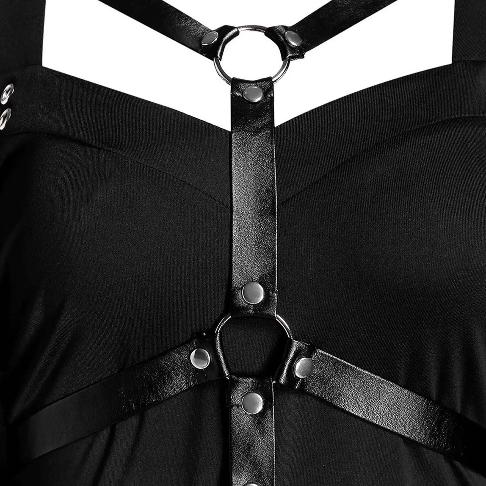 فستان نسائي بأسلوب القوطي لعيد الهالوين، بأكمام جرس كبيرة، ملابس الشارع، خصر ضيق، أكمام قصيرة، حافة غير منتظمة، مقاسات من S إ...