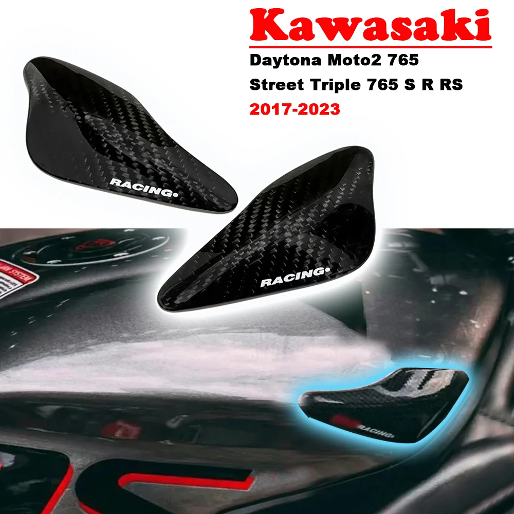 Kraftstofftank-Schutzhülle für Triumph Daytona Moto2 2017/Street Triple 2023 s r rs 2008-2014 Kohlefaser-Kraftstoff tanks chieber