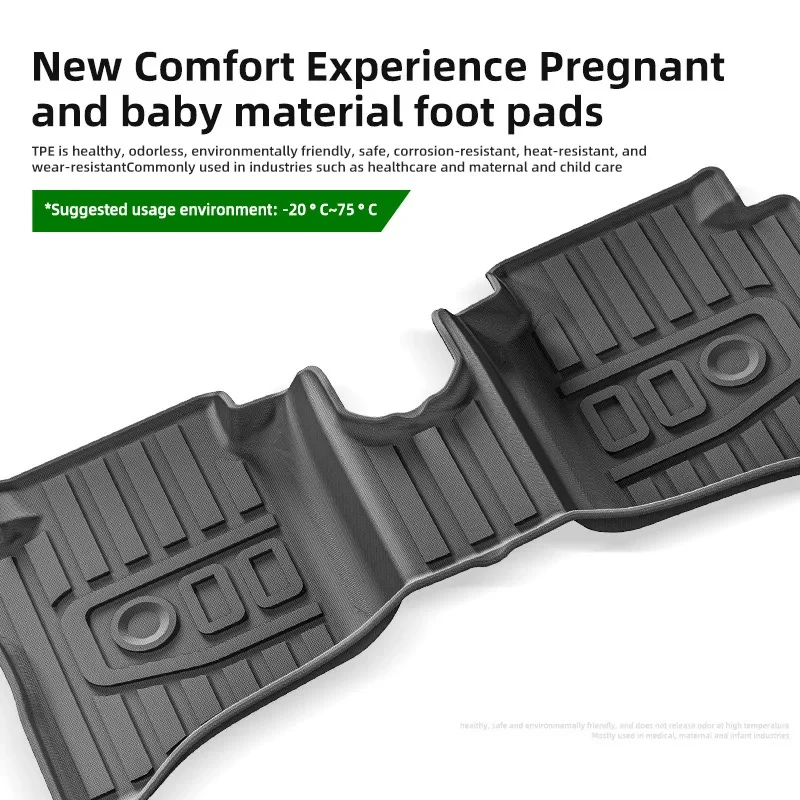 

Hot Selling TPE Car Floor Mats All Weather Waterproof Anti-Slip Cargo Liner For 2016-2024 Models Car Accessories