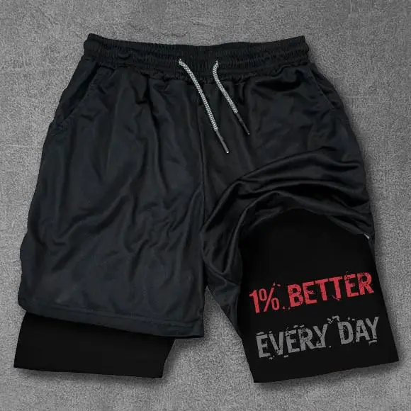 

Men's 2-in-1 Fitness Shorts Gym Exercise Running Shorts Sports Quick-Drying Sportswear Men's Clothing with Mobile Phone Pocket