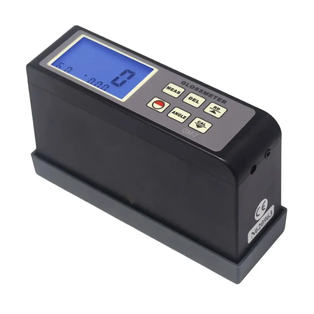 75 Degree Glossmeter GM-7 0.1-200Gu data storage Integral Type Gloss Meter Bulit-in rechargeable battery