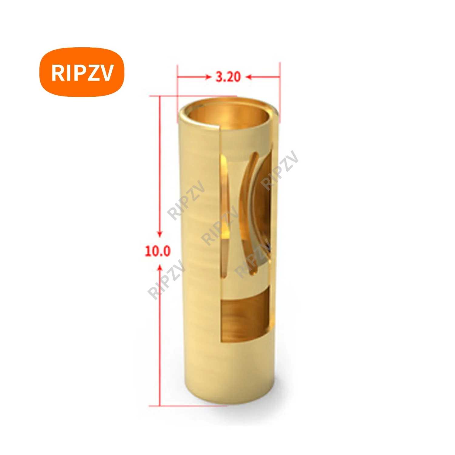 3.2x10mm Jack pin crown spring terminal adapter sensor socket male / female plug to plug connector RIPZV hole 2mm