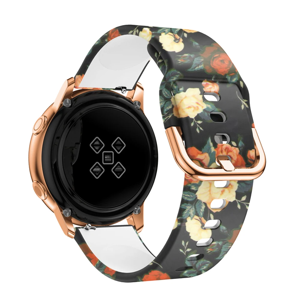 22mm 20mm Women Silicone Printed Strap For Xiaomi Watch S1 Pro Active/Mi Watch S2 46mm 42mm Color Girls Cute Wristband Bracelet