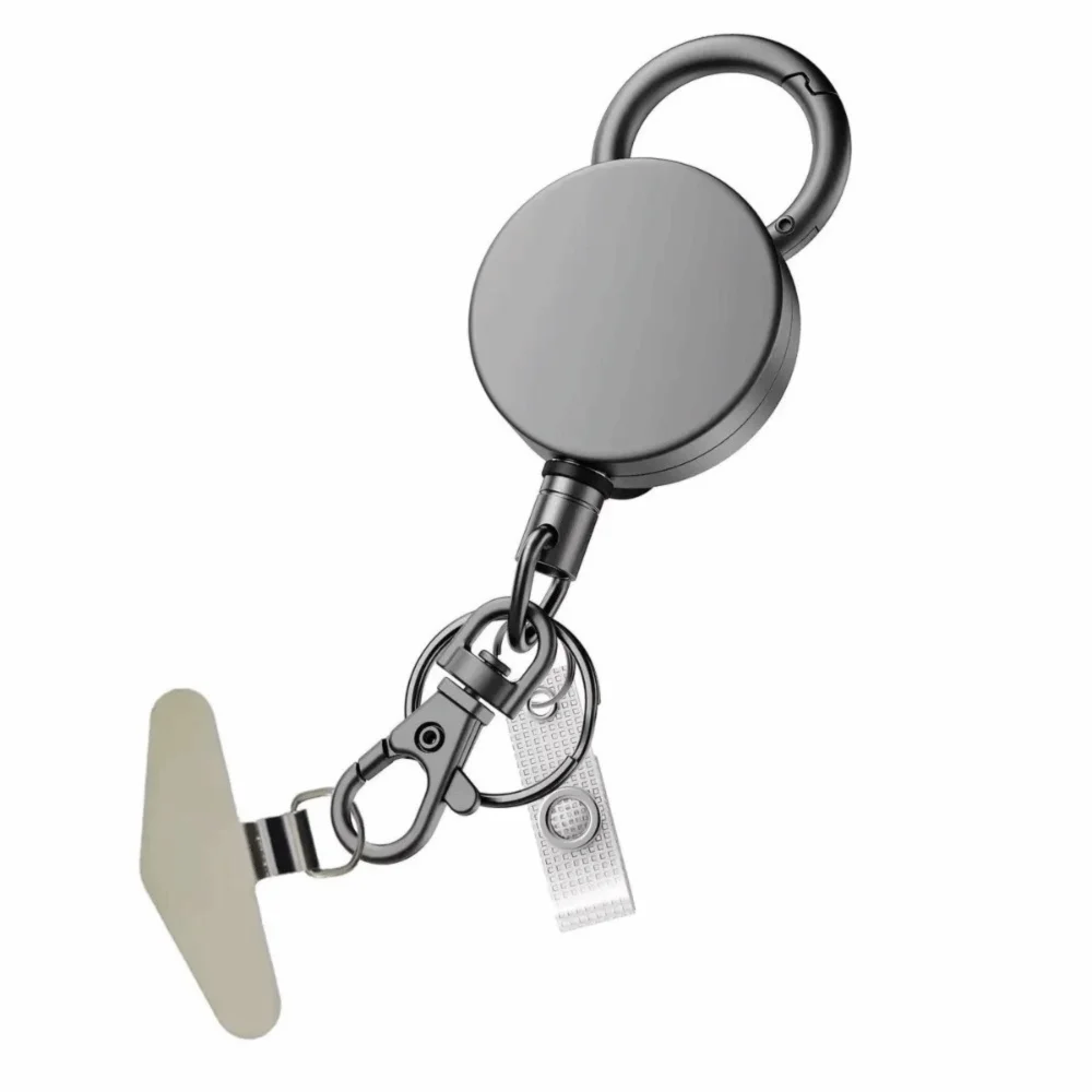 Retractable Phone Holder Lanyard Anti-Theft Anti-Drop Anti-Theft Lanyard Metal Clip Safety Lanyard Anti-Drop Harness Cycling