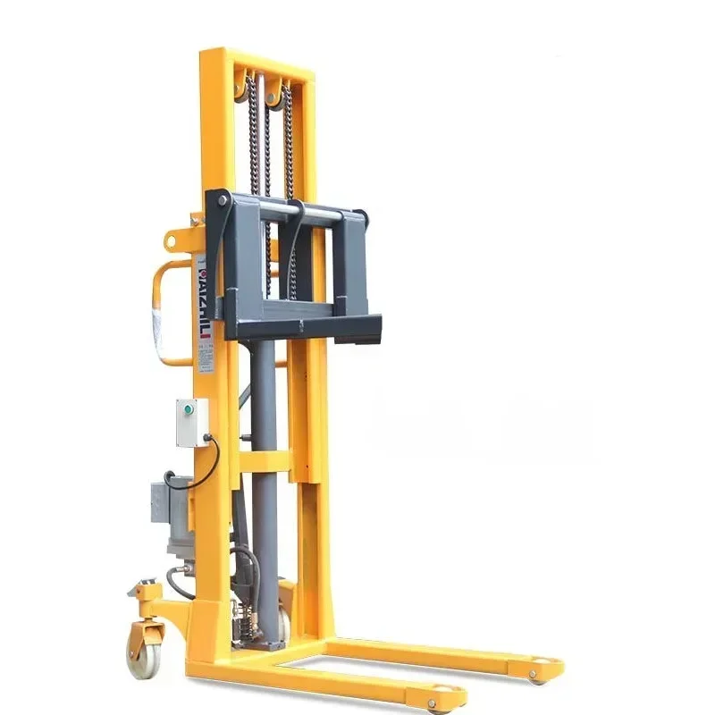 Semi-electric forklift stacker lift hydraulic lift 2 tons manual loading and unloading small handling stacker
