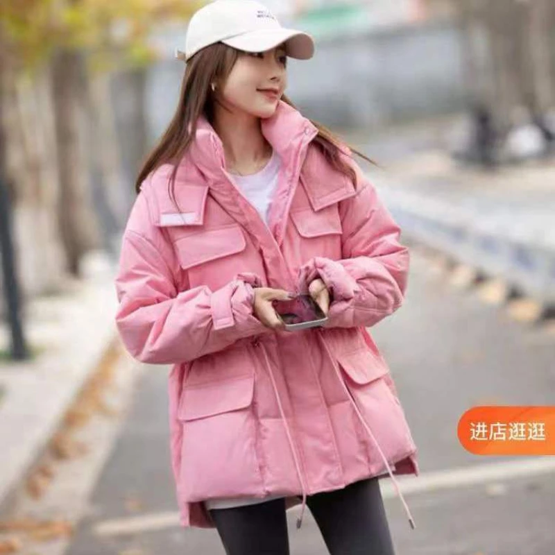 2023 Winter New Hooded Bread Coat Down Padded Coat Women\'s Thickened Padded Jacket Women Winter Coat