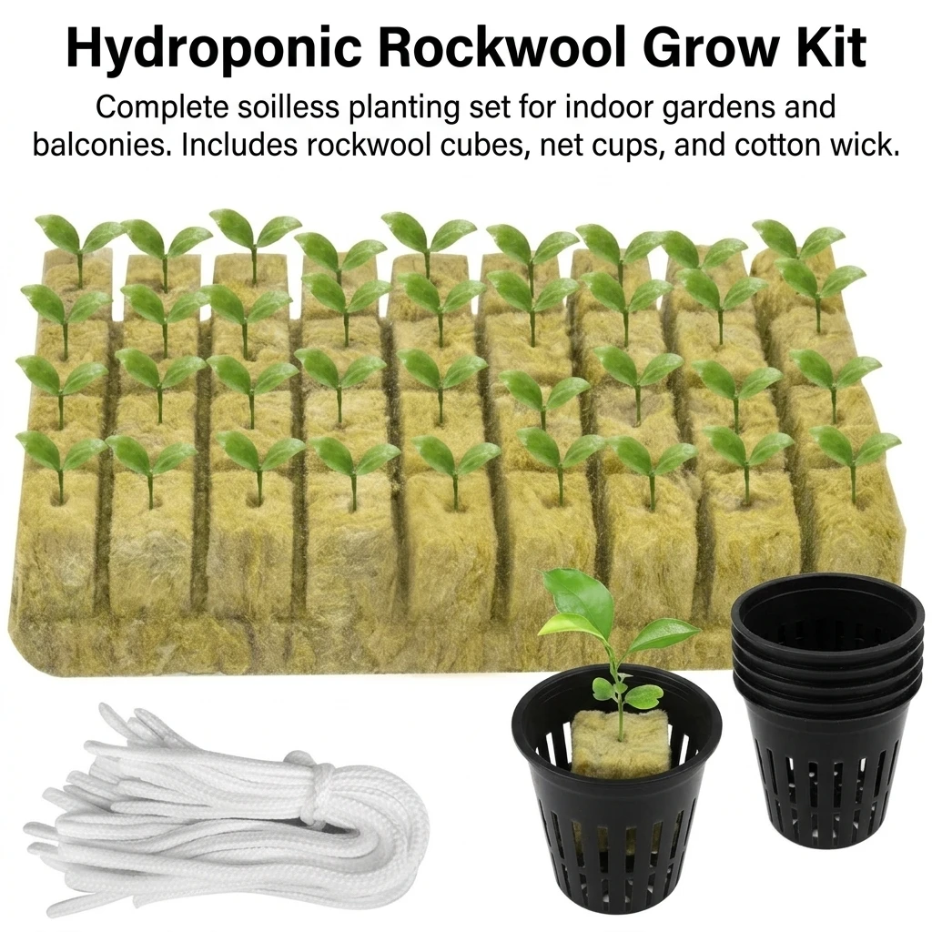 76Pcs Hydroponic Growing Kit Professional Seed Starter Set for Indoor Garden Balcony Greenhouse Soilless Planting Pot