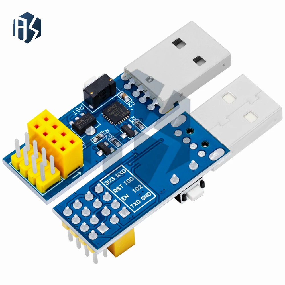 ESP-01/ESP-01S ESP8266 WiFi Development Board – CP2104 USB-to-TTL Auto-Flasher مع تحميل البرامج الثابتة بنقرة واحدة (لا يوجد إعادة ضبط يدوي)