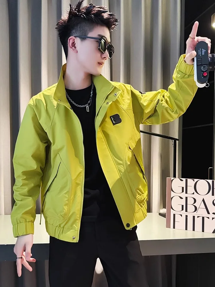 Sli الوقوف طوق Jaet الرجال الخريف جديد Sle 2025 الربيع الصيف العلامة التجارية العصرية الراقية يشعر طويل Sve سستة عادية Fa...