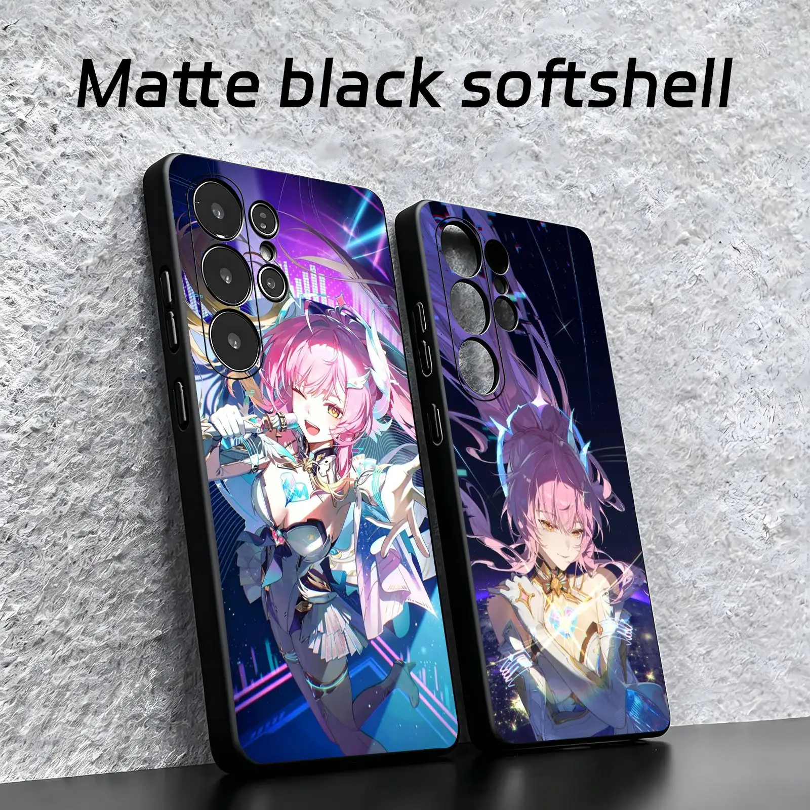 Phone Case For Samsung S26 S25 S24 S23 S22 S21 S20 Ultra Note20 Soft black Shockproof Cover Wuthering Waves AEMEATH