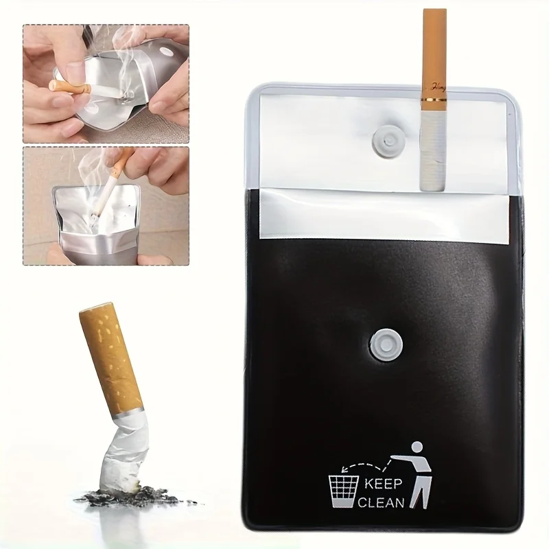cigarette disposal pouch Why the 1pc Portable Fireproof Odorless Ashtray is the Best Cigarette  Disposal Pouch for Travelers and