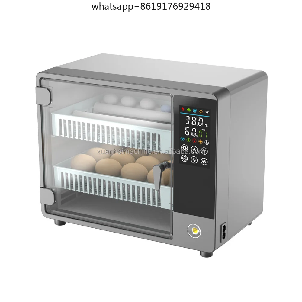 Automatic Intelligent Touch 24-100 Capacity Egg Incubators Roller Type Chicken Quail Egg Hatching Machine for Household AC 220V