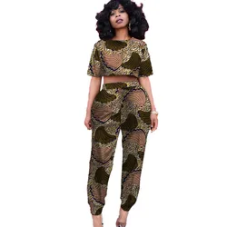 Trajes africanos a medida para mujer, Mini Tops, pantalones de Jogger de parche, estilo nigeriano, trajes de fiesta de boda para dama