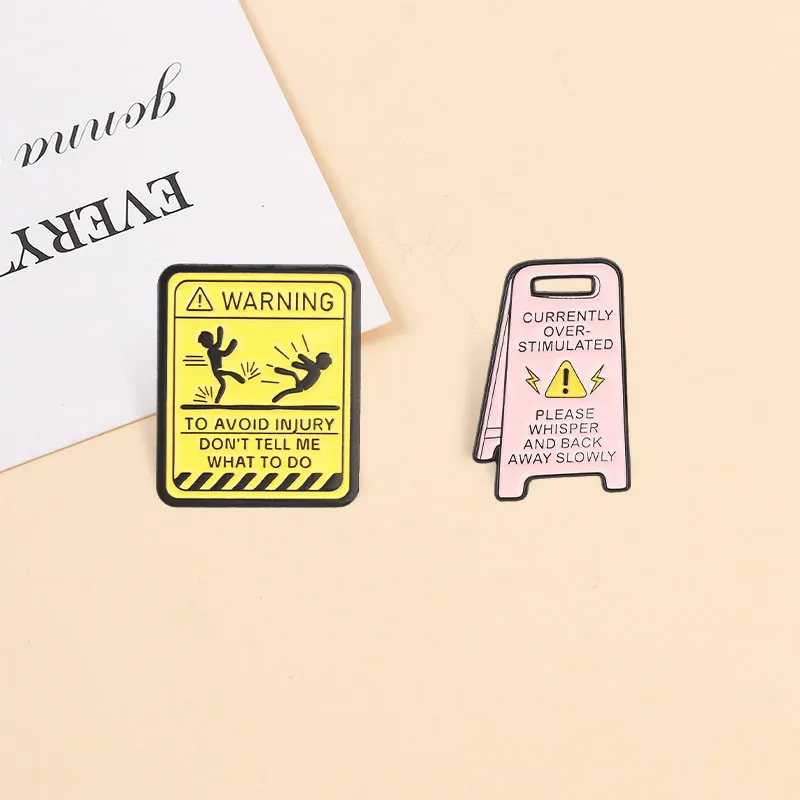 �Don't Tell Me What To Do“-Warnschild, Emaille-Anstecknadel, „Overstimulated Please Whisper“-Schild, Metallbrosche, Anstecknadel für Taschen, Schmuckgeschenke – Detail 8