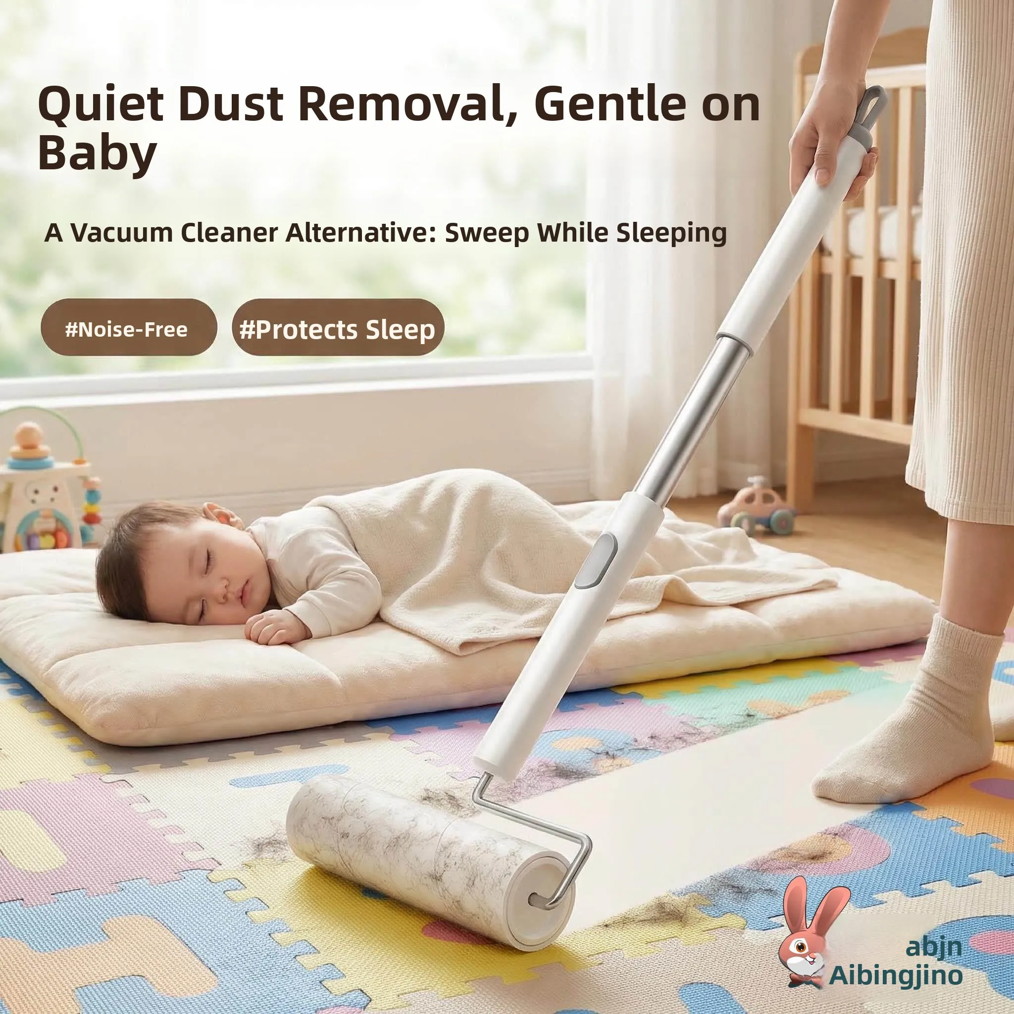 stainless-steel-cleaning-tool-long-rod-roller-hair-remover-hair-and-dust-absorber-floor-sweeping-tearable-paper-pad