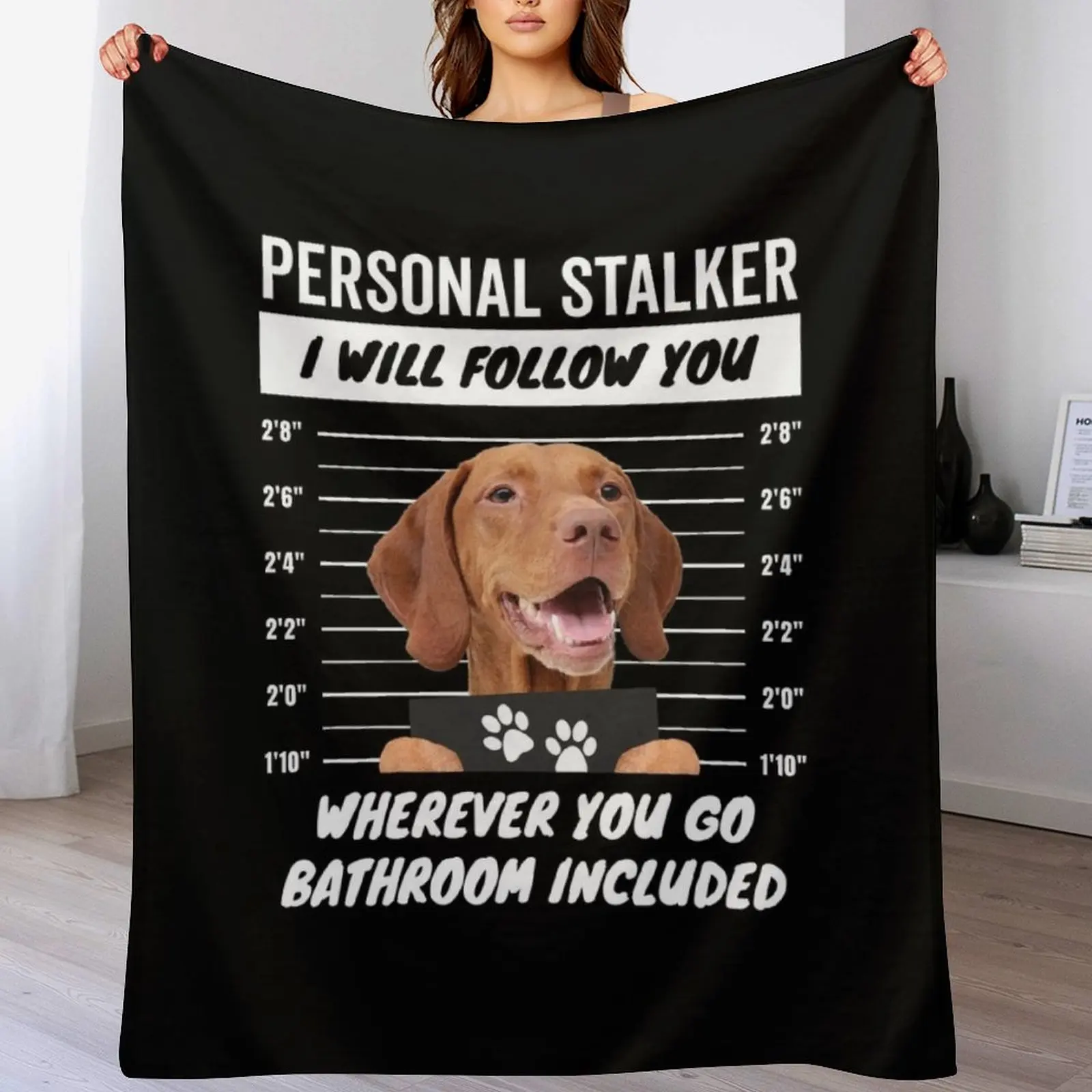 

Personal Stalker Dog a Hungarian Vizsla Throw Blanket Warm Cozy Throw Blanket for Living Room Couch