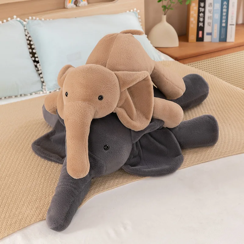 Lying down cartoon elephant stuffed toy Cute animal stuffed doll send girls Halloween gift birthday gift good thing