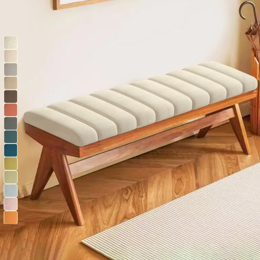 Customized 4cm/6cm/9cm Teddy Velvet Bench cushion Non-slip Waterproof Comfortable Removable for Bay Window Outdoor Garden