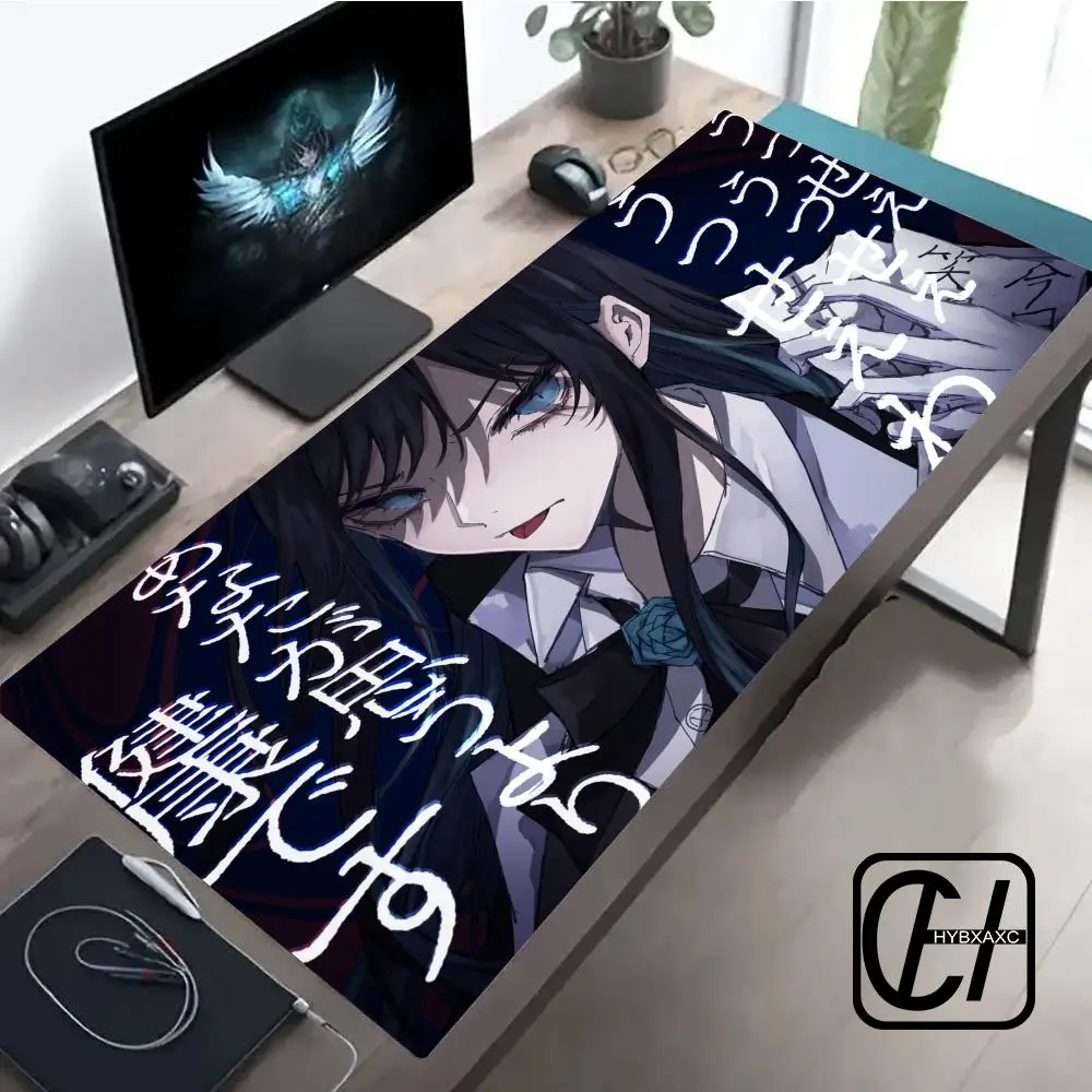 A_ado 1000x500 Rubber Lock Edge Mouse Pad 4mm Super Big Computer Desk Mat Offices Accessories Virtual Idol Kawii Keyboard Pad