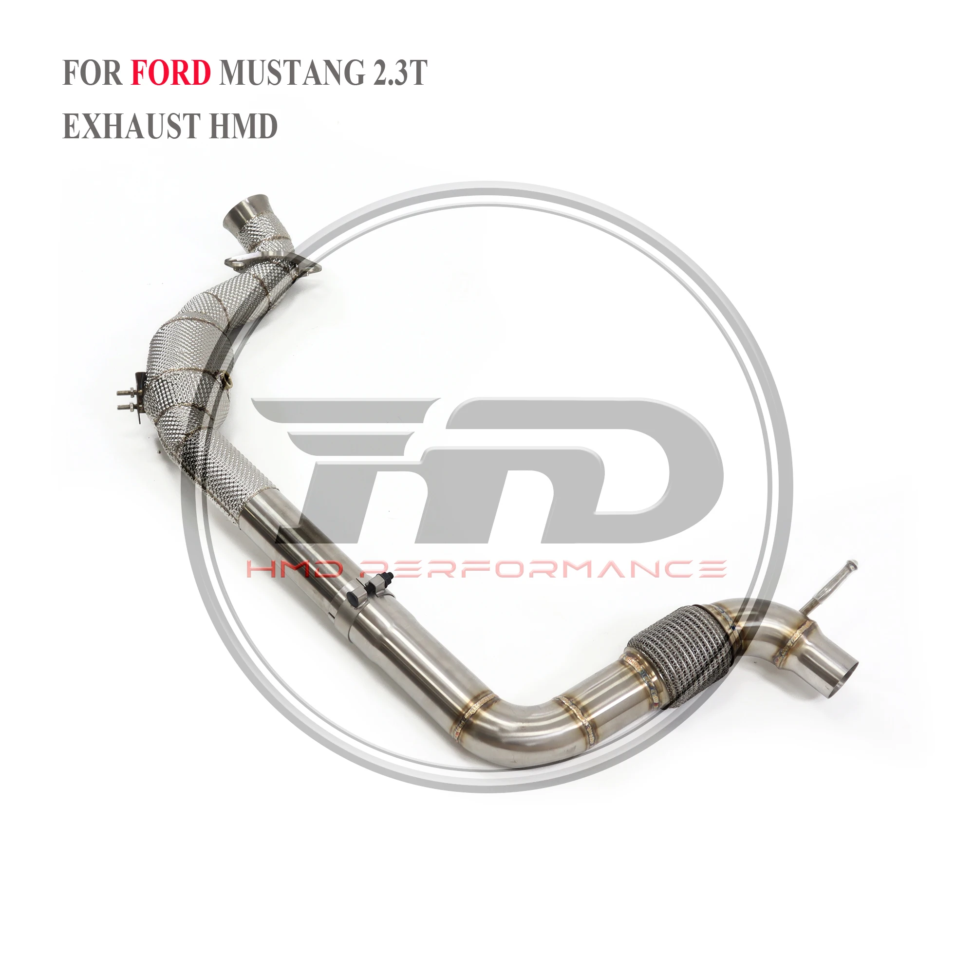 

HMD Car Accessories Exhaust Downpipe for ford mustang 2.3T With Heat Shield Racing Pipe