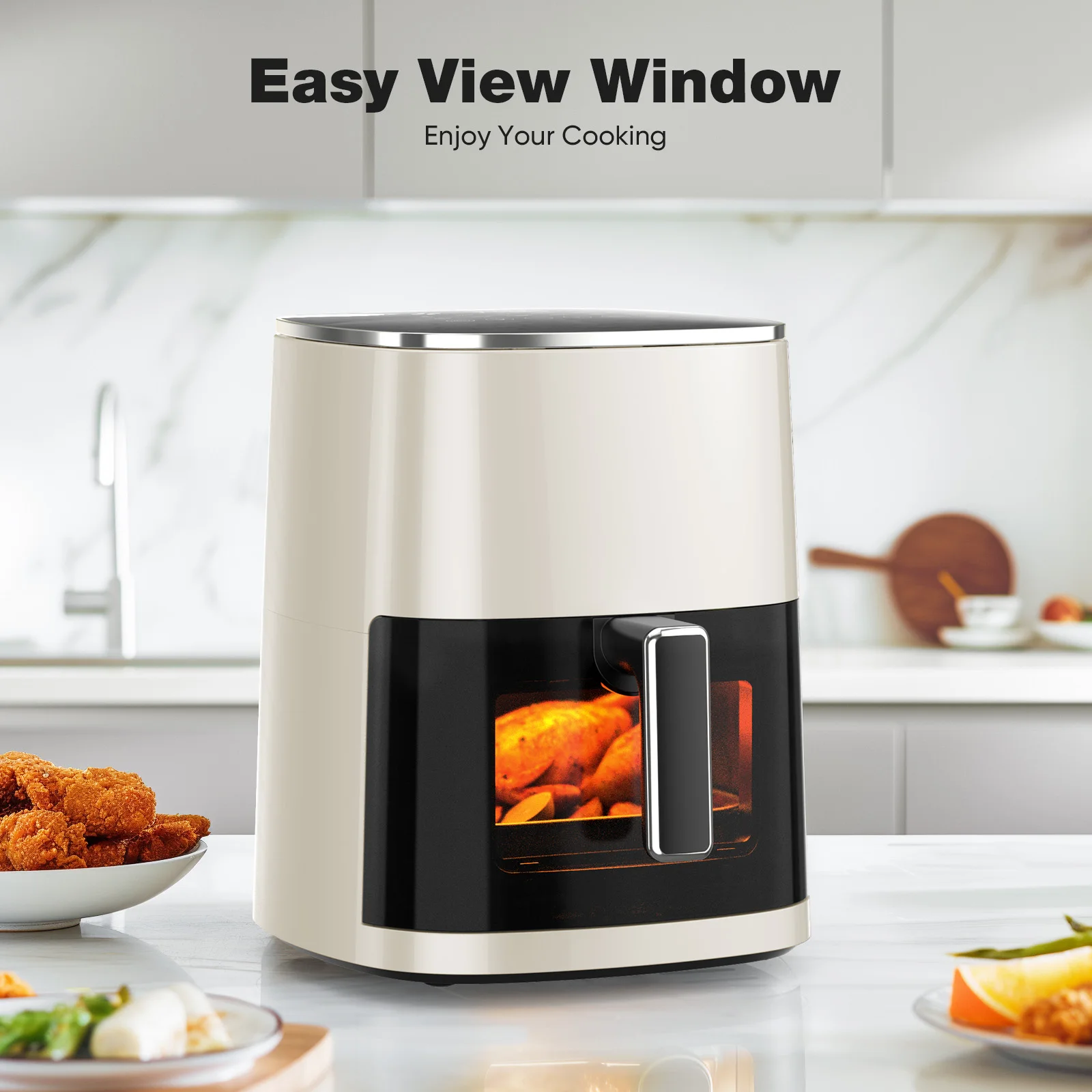 Air fryer window view