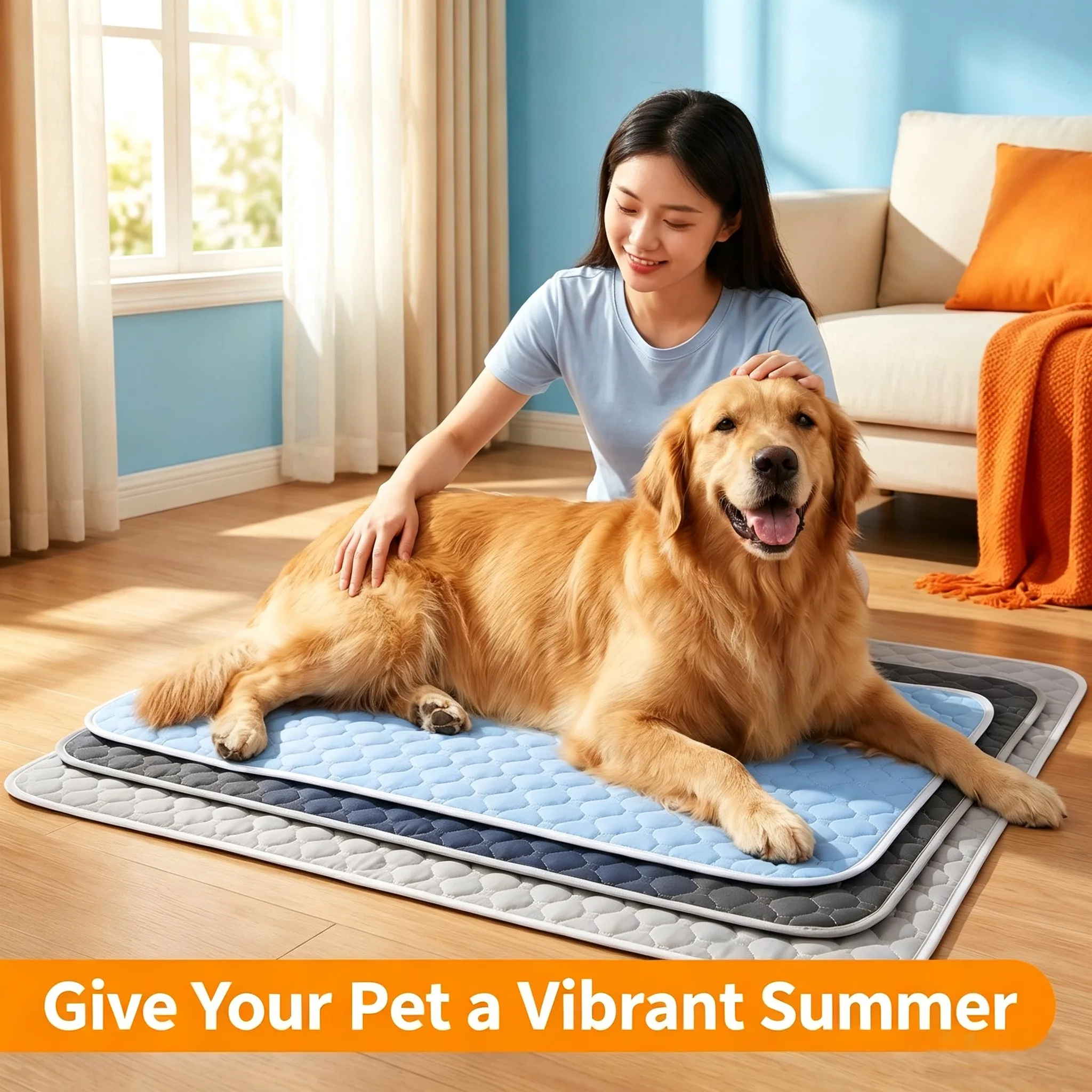 Dog Pee Reusable Pad Blanket Summer Cool Washable Puppy Training Absorbent Diaper Bed Urine Mat Car Seat Cover Pet Supplies view 6